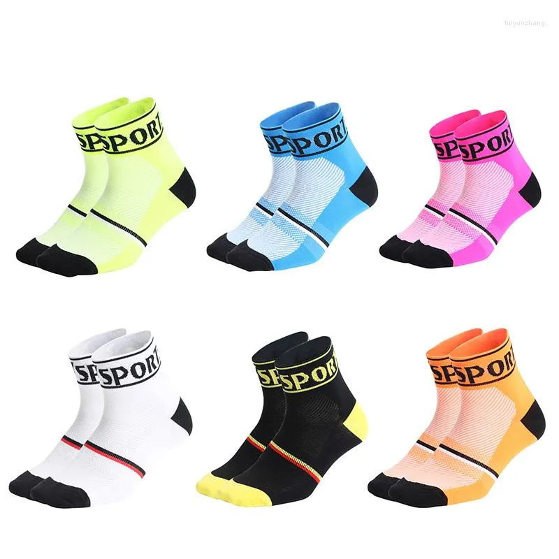 Chaussettes de sport haute qualité cyclisme hommes femmes basket-ball course Sport chaussette VTT route vélo équitation Compression