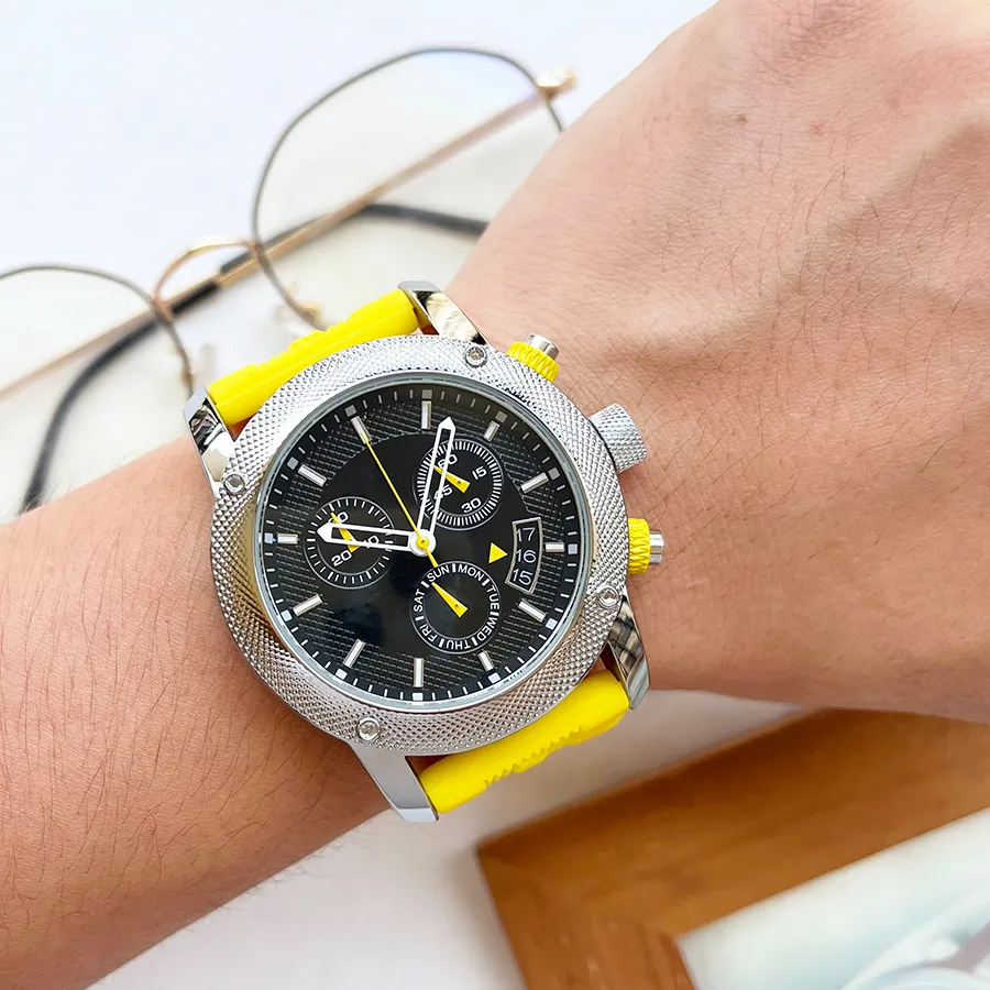 Модные брендовые наручные часы мужские повседневные спортивные стильные роскошные циферблаты с рабочим силиконовым ремешком кварцевые часы BV13