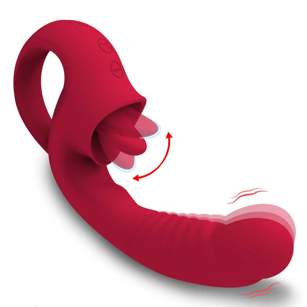 진동기 장난 장난감 음경 수탉 혀 핥는 섹스 음핵 자극기 질 G- 스팟 마사지 딜도 vibra