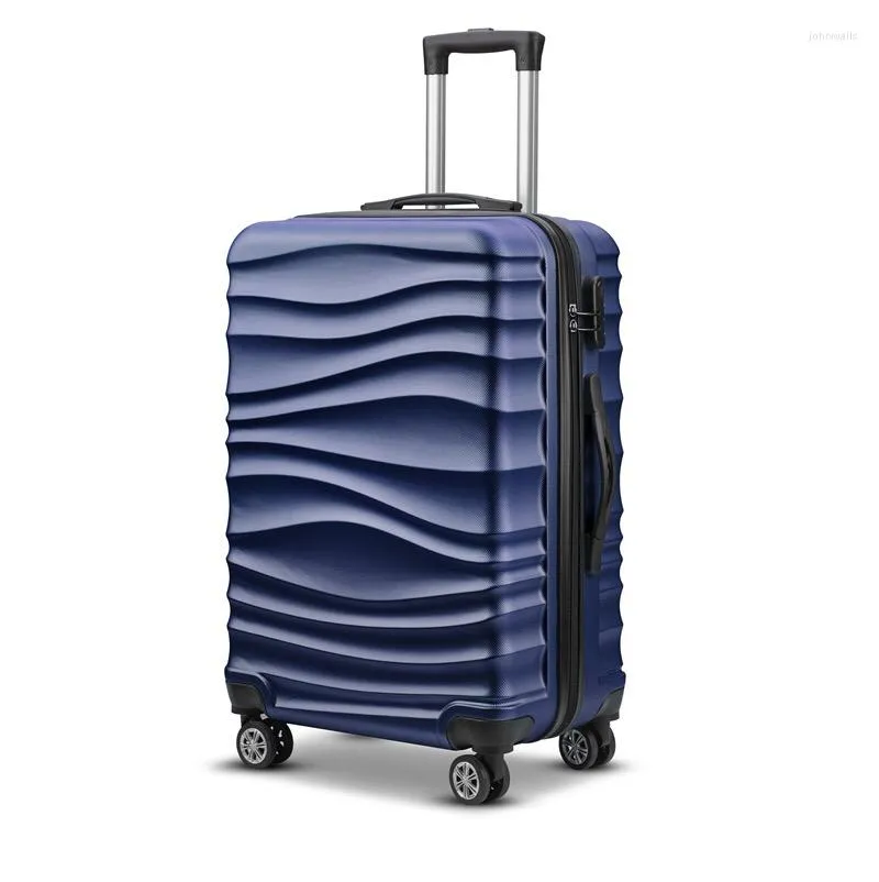 Suitcases Luxury Travel Luggage ABS Universal Wheel Alphabet Trolley Suitcase Unisex PC Bag Carry On Password Valise