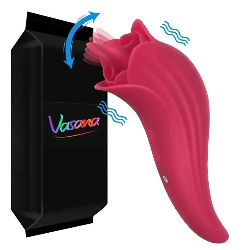 Wibratory Vasana Licking Vibrator dla kobiet stymulator stymulatora sutka Sutek Sutek Szybki orgazm zabawki seksualne parę 221010