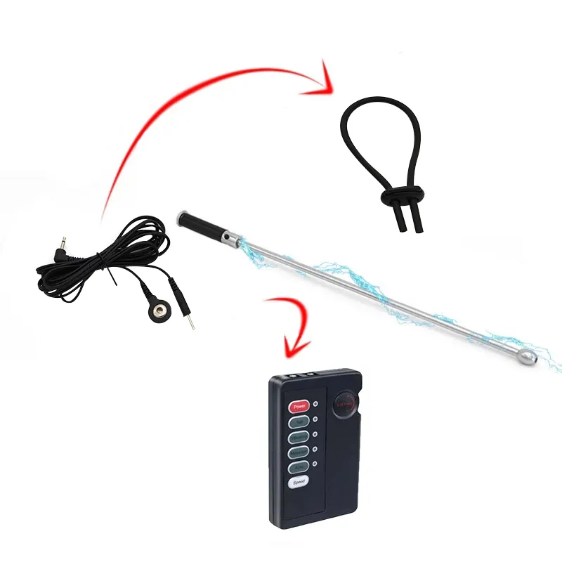 Giocattoli per adulti Spina uretrale in acciaio inossidabile Elettro anello Tubo Catetere BDSM Giocattolo del sesso 6/8/10 / 12mm Uretra elettrica_voghion.com