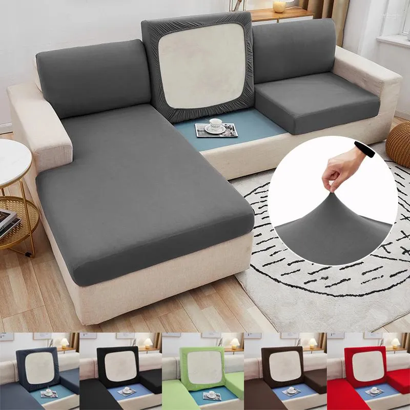 Stoel bedekt elastische bank stoel stevige kleur kussen voor woonkamer huisdier kinder funiture protectorcouch cover l vorm fauteuil