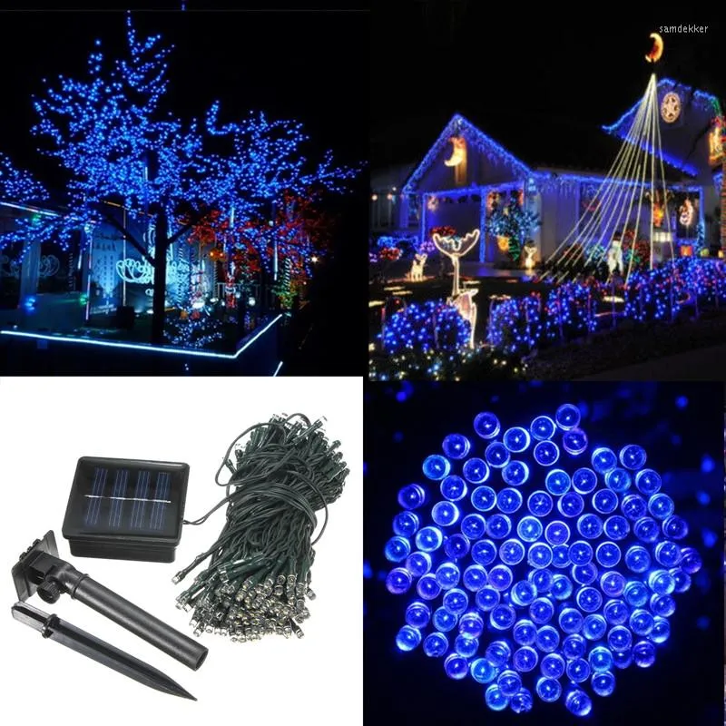 Dizeler LED String Işık 23M 200 LEDS Güneş enerjili açık peri lambası su geçirmez dekorasyon Noel Işıkları