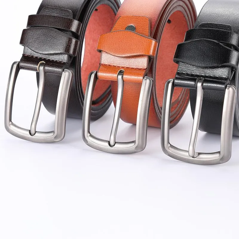 Belts High Quality Needle Buckle Style Leisure Men&#39;s Belt Jeans Wide Designer Men 3.7cm