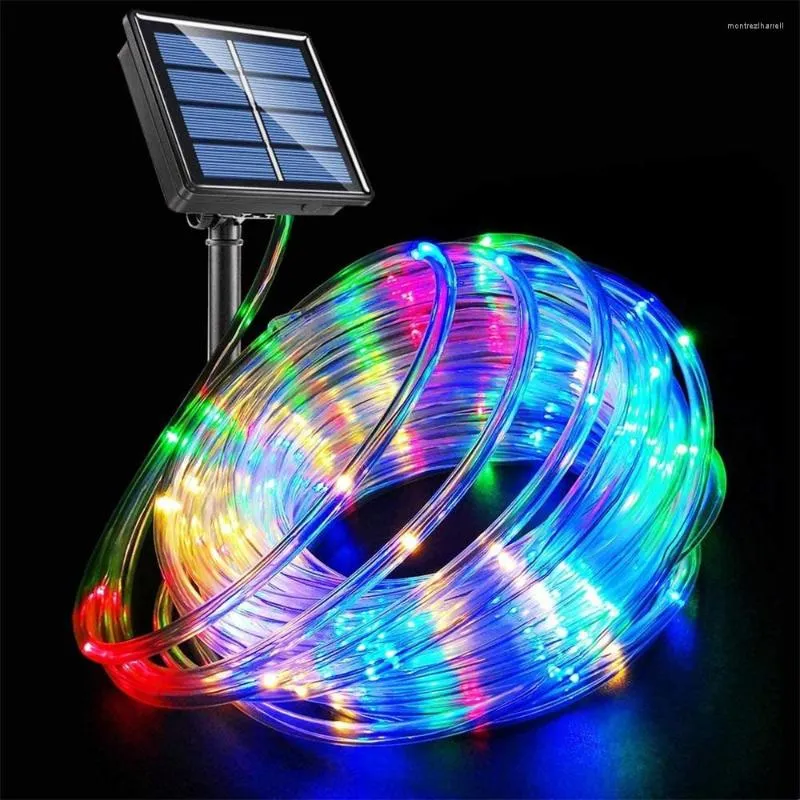 Strings Outdoor Solar Rope Lights 5/10/20M LED Tube String Waterproof Fairy Holiday Christmas Party Garden