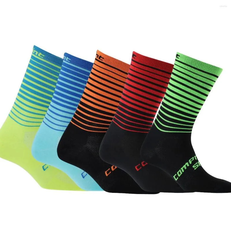 Chaussettes de sport 2022 hommes femmes Sport cyclisme équitation coloré Coolmax basket-ball escalade Camping course