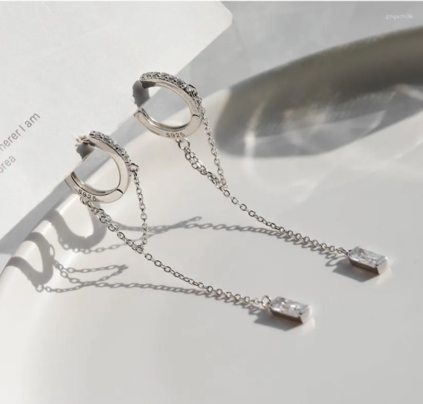Orecchini a cuore asimmetrici ad ago in argento 925 per orecchini a