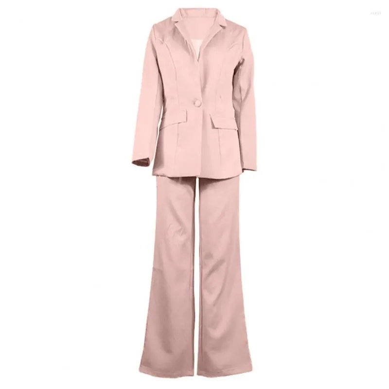 Womens Suits Blazer Suit Solid Color High Waist Polyester Women Office With  Straight Breathable Fade Resistant Pants From Xiagu, $19.76