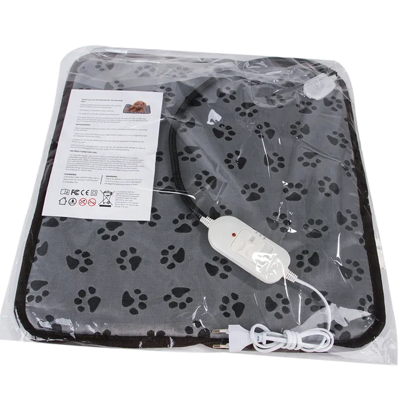 개집 조절 가능한 애완 동물 전기 가열 패드 담요 개 고양이 강아지 강아지 매트 침대 따뜻한 패드 파워 오프 방수 방수 물기 방지선
