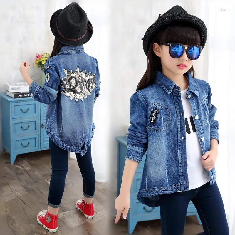 Vestes 2022 printemps automne enfants vêtements d'extérieur mode à capuche Denim filles vêtements bébé manteaux pour enfants vêtements