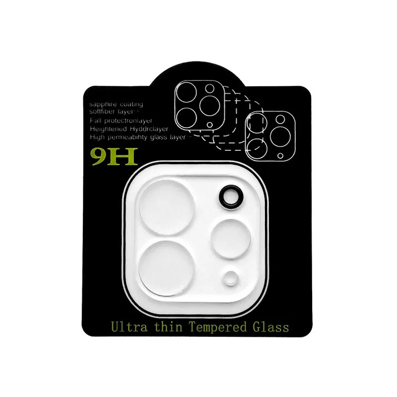 3D HD Clear Scratch-resistent bakre bakkameralinsskydd h￤rdat glas med flashcirkel f￶r iPhone 14 13 12 mini 11 Pro Max Film