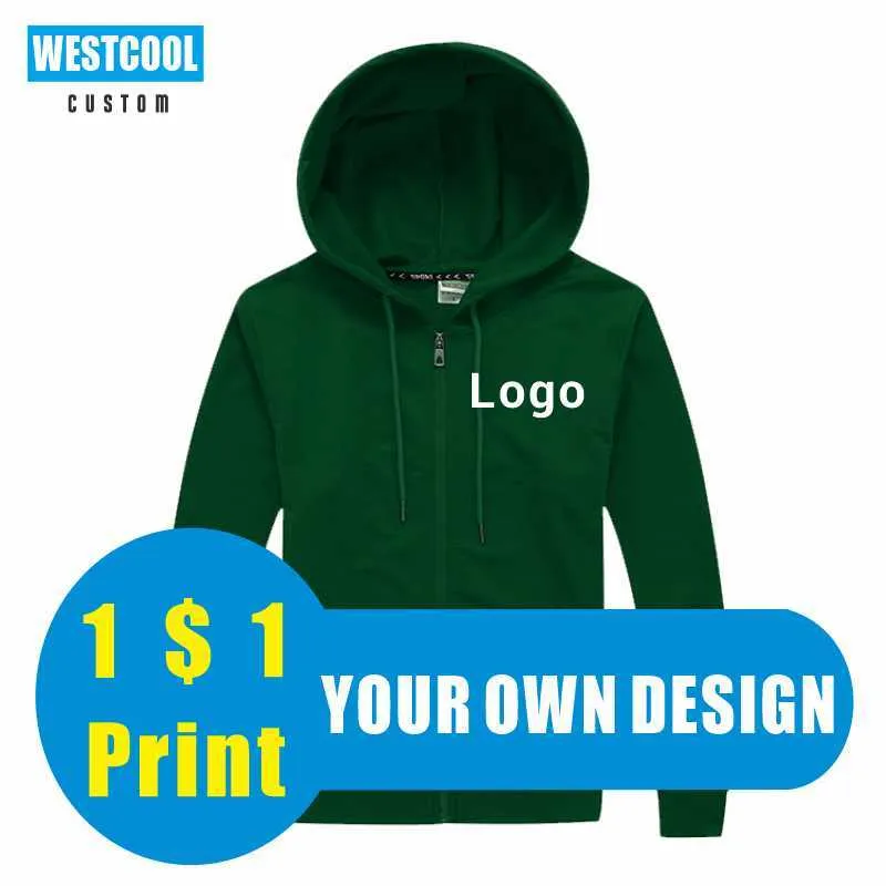 Männer Hoodies Sweatshirts 11 Farben Dünne Hoodie Benutzerdefinierte Stickerei Hoody Personalisierte Marke Text Foto Günstige Zipper Hoodie WESTCOOL T221008