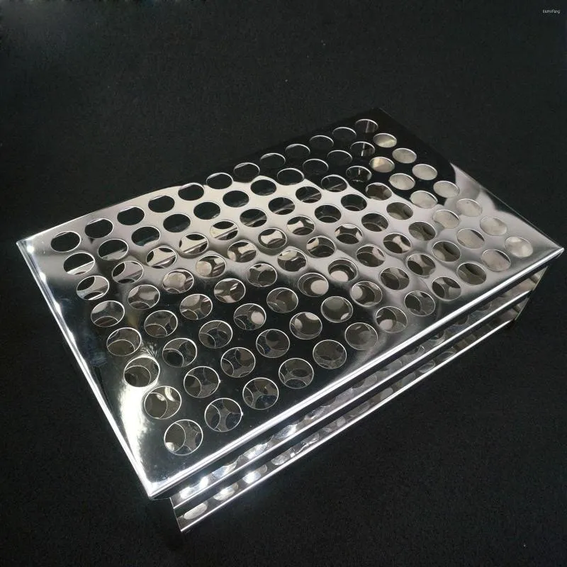 16 mm Durchmesser x 96 Löcher Edelstahl Reagenzglasständer Halter Lagerung Laborständer