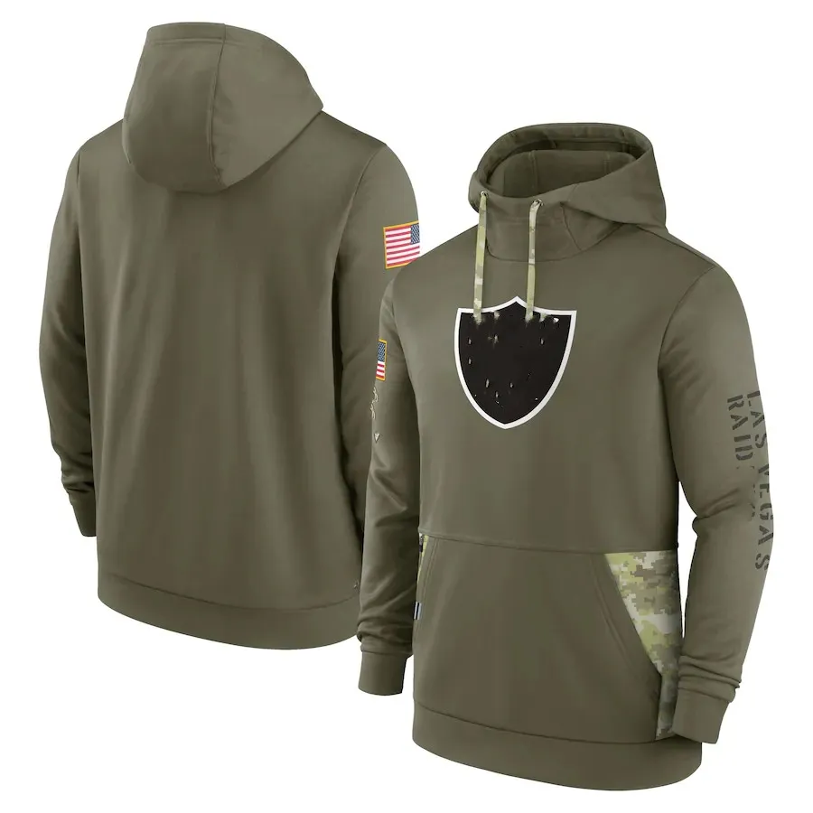 Olive 2022 Salute to Service Therma Performance Performance Pullover Hoodie Fans Tops Size S-XXXL 모든 팀