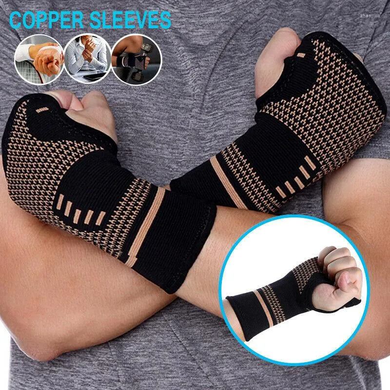 Bilek Desteği 1 PC Profesyonel Bileklik Spor Güvenliği Sıkıştırma Koruma Artrit Brace Sleeve Elastik Palmiye Eldiven Eldiven