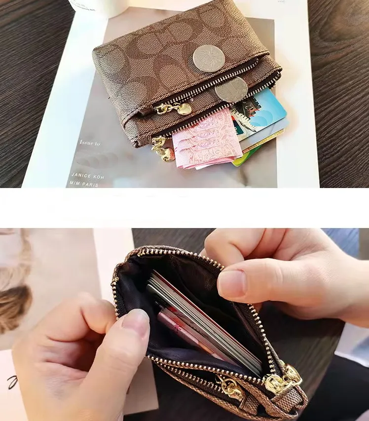 PVC zipper women designer coin purses lady short style fashion casual zero wallets no285170n