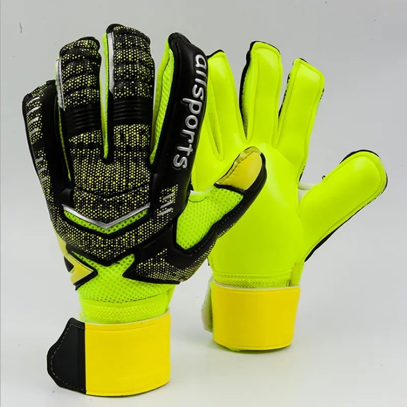 OCBA guanti portiere con Super Grip Latex con imbottitura Shock Absorption per proteggere i palmi e le dita dei bambini guanti da portiere bambino uomo