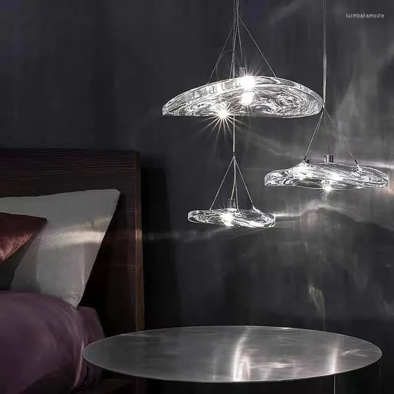 Ljuskronor FKL Modern Glass Chandelier Light Luxury Oregelbunden konst Restaurang Bedroom Bar Spiral Staircase