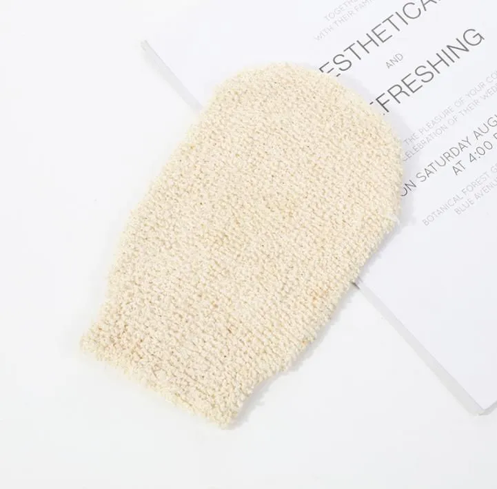 Peeling Exfoliating Gloves Shower Body Brush Jute Gloves Foaming Bath Towel Wipe Massage SN4118