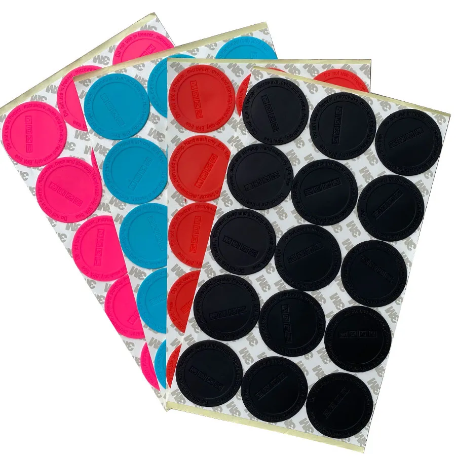 4 cores x￭caras tapetes PVC Coasters de borracha macia Hotel Supplies Publicidade Round Heat Isolle Pachotes Anti -Slip Silicone Moushits por 10 a 30 on￧as de copos