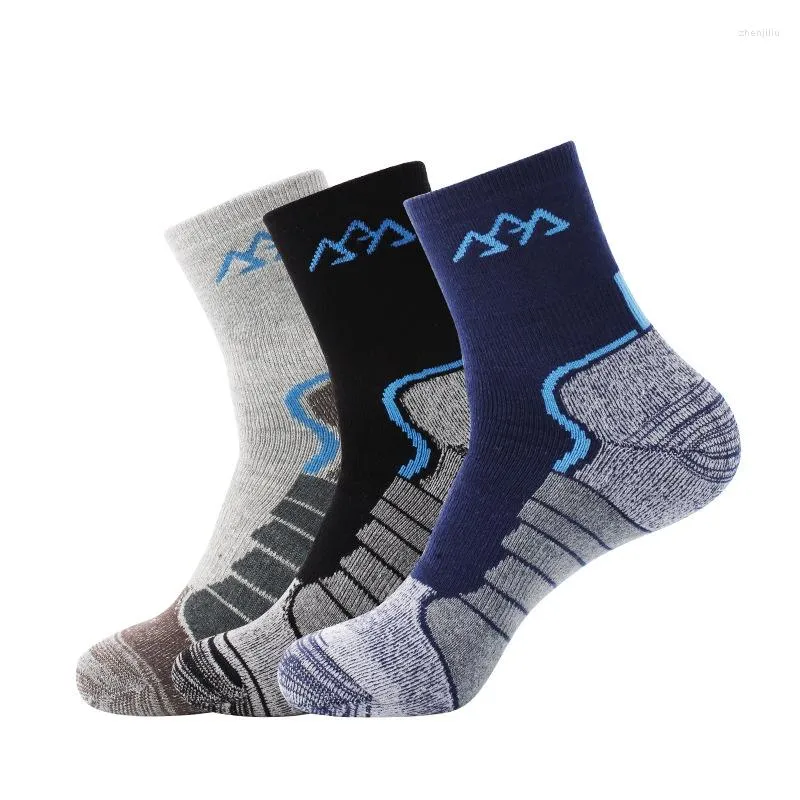 Sports Socks 3Pairs/lote santo Men rápido seco de ciclismo esporte ioga ao ar livre para caminhar camping trekking engross winter