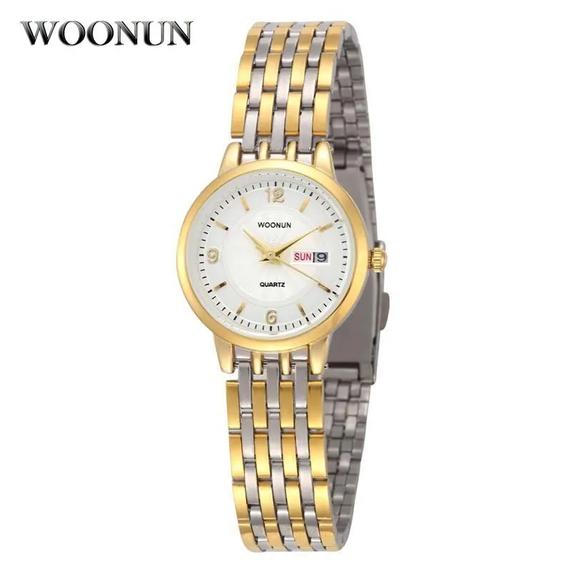 Armbandsur Women Watches Ladies Top Brand Luxury rostfritt stål Date Day Quartz Armband för kvinnan Genève Gold 221010