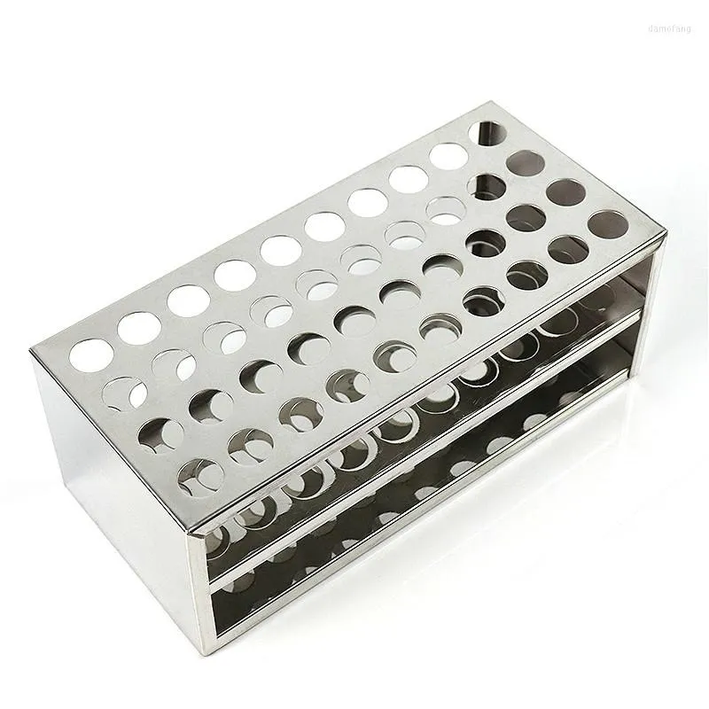 Stainless Steel Rack For Test Tubes SUS Tube Holder Diam. 15.5 Mm Multifunctional Stand Up To Put 40 1 / PK