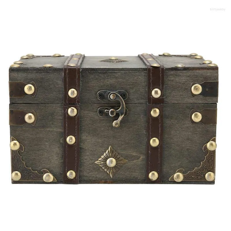 Jewelry Pouches Vintage Wooden Box Good Capacity Storage Case Home Decoration Elegant For Bracelets