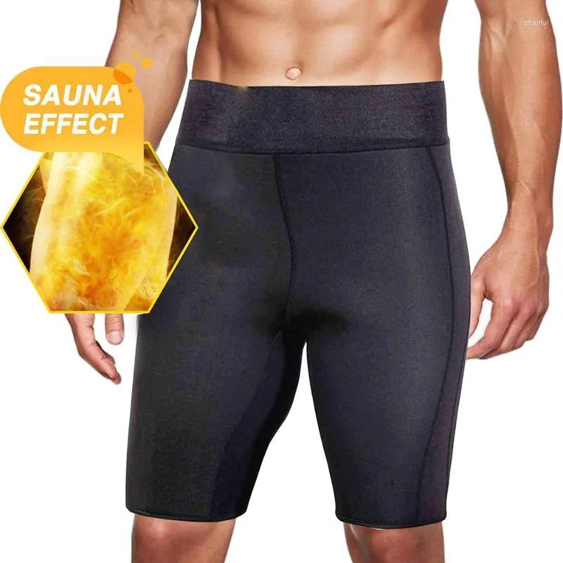 Herrkroppsskalar herrbastu byxor shaper väst värme svett varm viktminskning smal träning neopren bodysuit sport shorts shorts