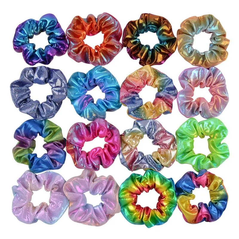 Chouchou élastique coloré à paillettes pour cheveux, bandeau brillant scintillant, support pour queue de cheval, accessoires pour cheveux en corde