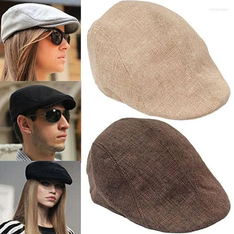 Berets Fashion Men Beret Sboy Hats Unisex Classic Western Caps Cotton Autumn Winter Warm Adjustable VisorsBerets