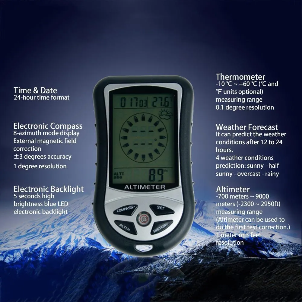 Outdoor Gadgets 8 In 1 Handheld Electronic Navigation Gps Compass