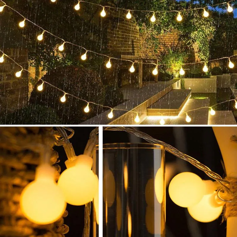 Strings 100 LED Ball Light Fairy Lights String 8 Modes With Remote Control Christmas Party Home Decor Indoor Outdoor 33 Feet