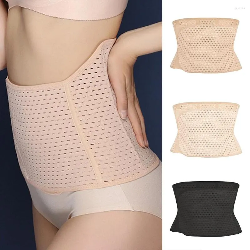 Ceinture abdominale fine et respirante, soutien de la taille post-partum, réglable, maille renforcée, Invisible, pratique pour la grossesse