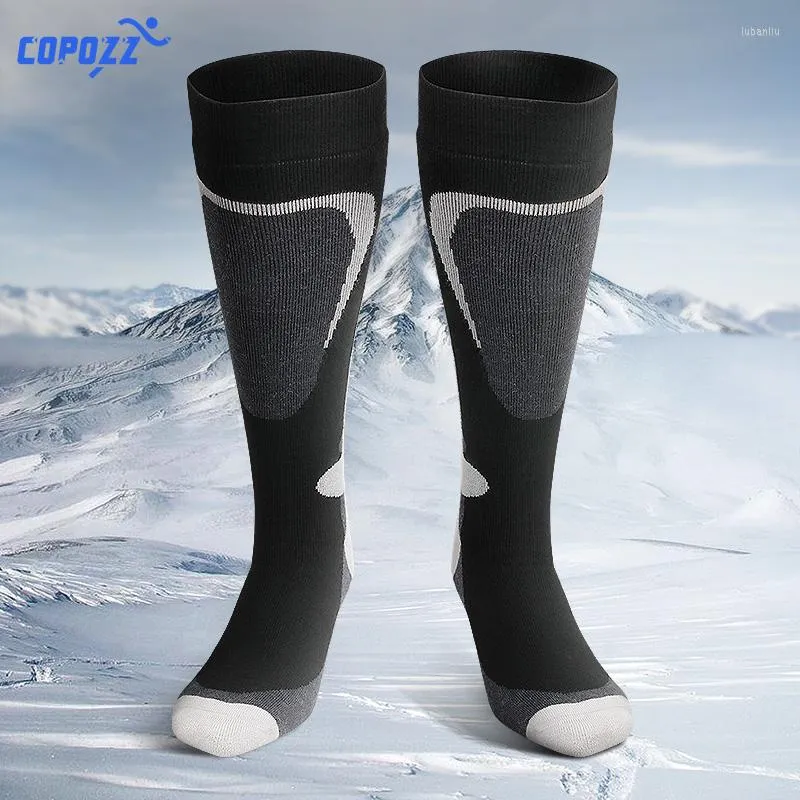 スポーツソックスCopozz Ski Thick Cotton Snowboard Skiing Skiing Succer Men Mysowing吸収高弾性