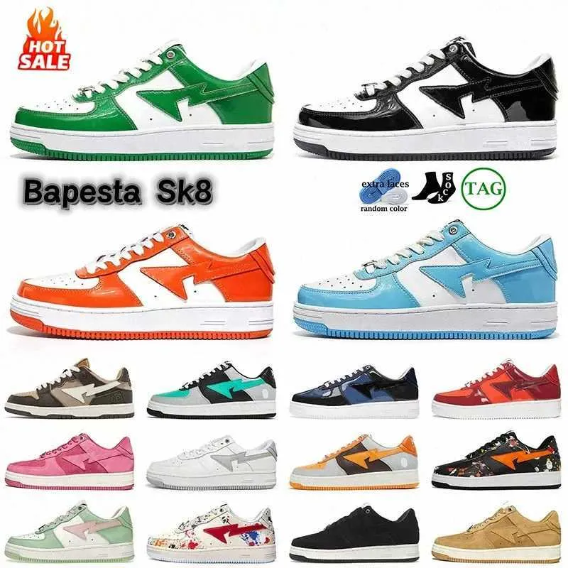 2023 OG TOP Designer Fashion Bapestas Sk8 Casual Shoes Women Mens Beige ...