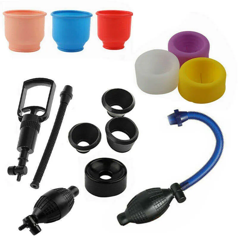 Sex toys masager Massager Vibrator Male Silicone Penis Pump Ring Extender Trainer Accessories Handle Piston Replace Pull Part Rubber Sleeve Adult Toys P6WI