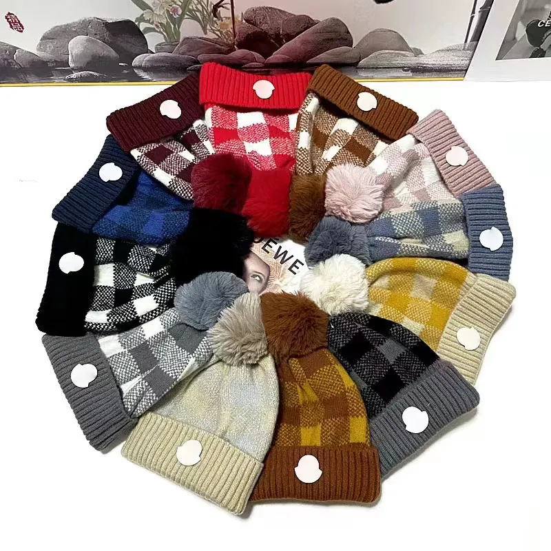 Chapeau d'hiver de luxe de styliste pour hommes et femmes, mode d'alpinisme, tricot de neige en laine, chapeau chaud pour les amoureux