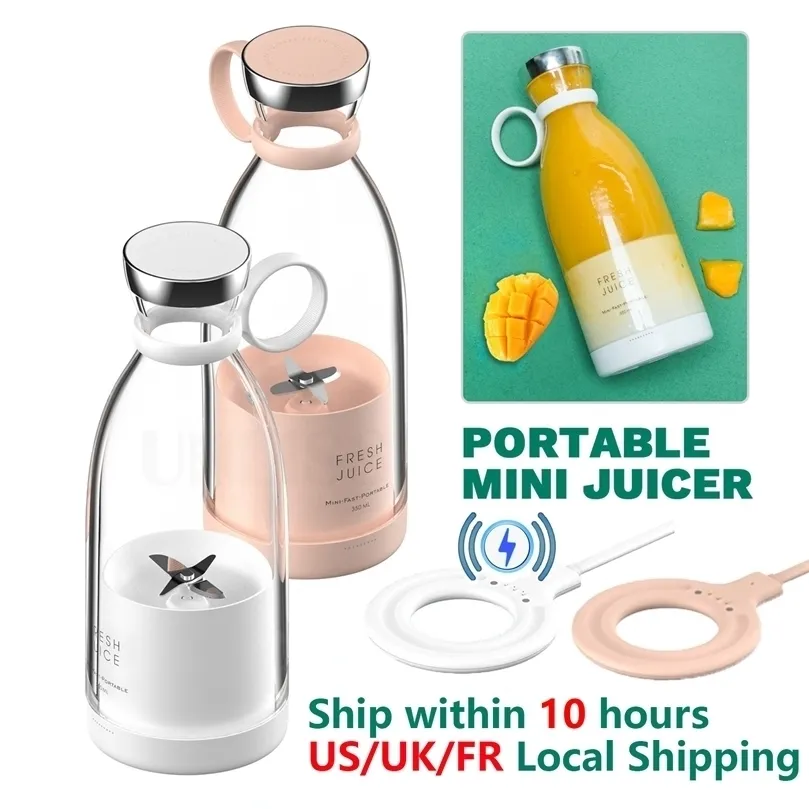 Utensili per frutta e verdura Frullatore portatile Spremiagrumi Miscelatore per bottiglie Carica wireless elettrica Mini frullatori per frutta Spremiagrumi Frullatore per frullati Macchina per la produzione di succhi di frappè 221010