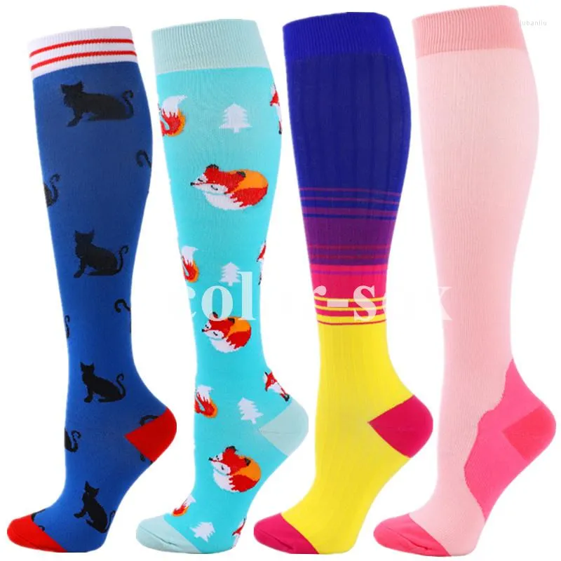 Chaussettes de sport à Compression pour femmes, soins infirmiers, 20-30 Mmhg, course à pied, adaptées à l'œdème, au diabète, aux varices