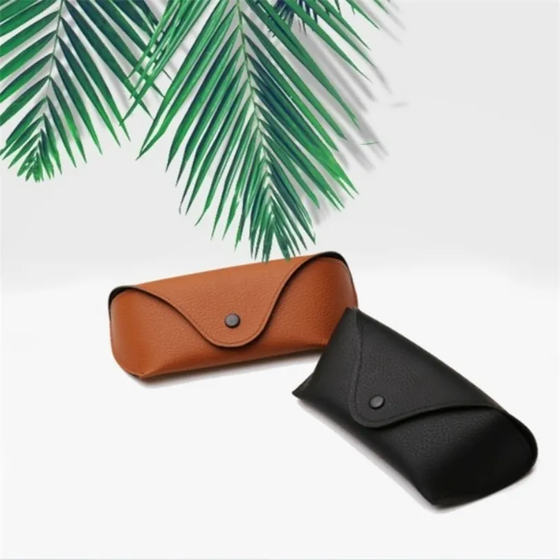 Estuches para gafas de sol Bolsas Estuches para gafas de cuero PU Funda para gafas de sol Estuche para anteojos para mujer Estuche para gafas de lectura para hombres con hebilla de metal Estuches para gafas 221010