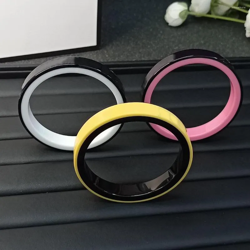 Bangle Fashion Brand Vintage Name Women Men Round Bangles Double Color Letter Acrylic Bracelet Wedding Jewelry For Party Gift