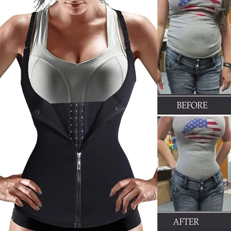 Women's Shapers Women's Women Neoprene Waist Trainer Vest Corset Tank Top Sauna Body Shaper Weight Loss Slimming Belt Compression