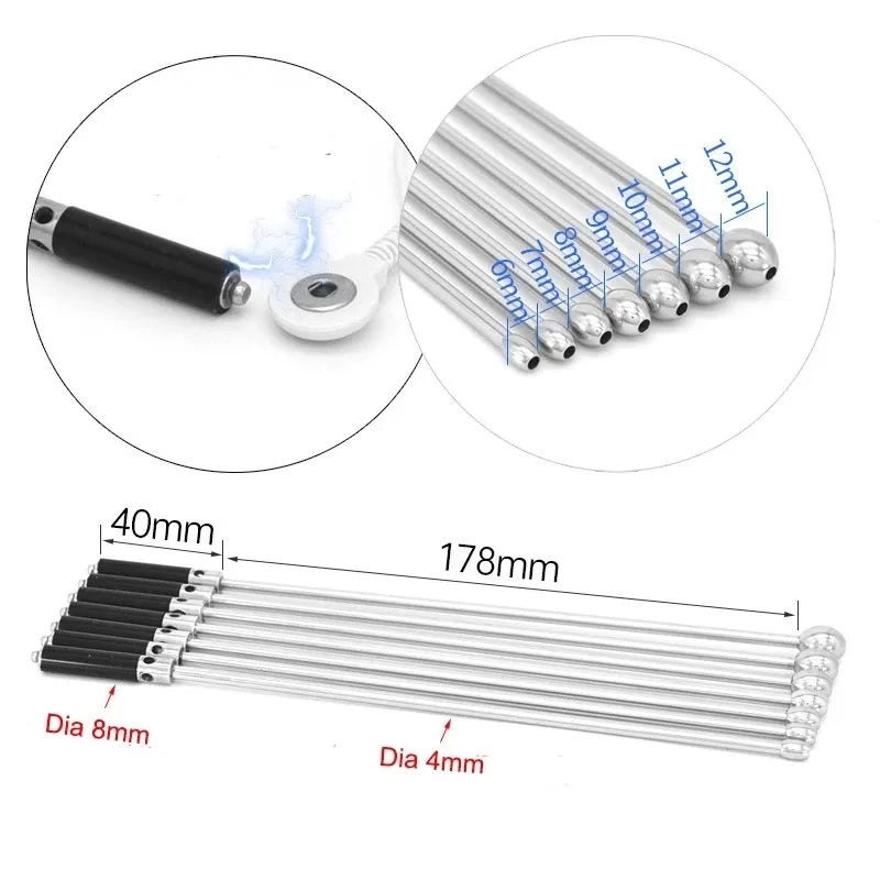 Giocattoli per adulti Spina uretrale in acciaio inossidabile Elettro anello Tubo Catetere BDSM Giocattolo del sesso 6/8/10 / 12mm Uretra elettrica_voghion.com