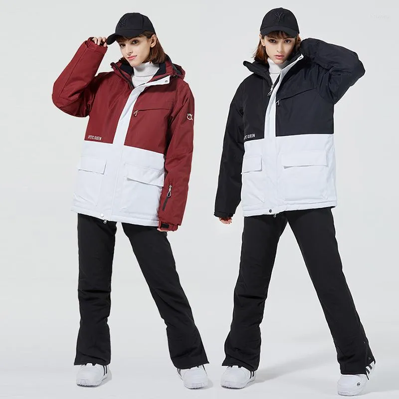 Skiing Jackets 2022 Ski Suits Women Men Overalls Outdoor Snowboard Jacket Thickened Warm Pants Set Winter Clothing Windproof Waterproof
