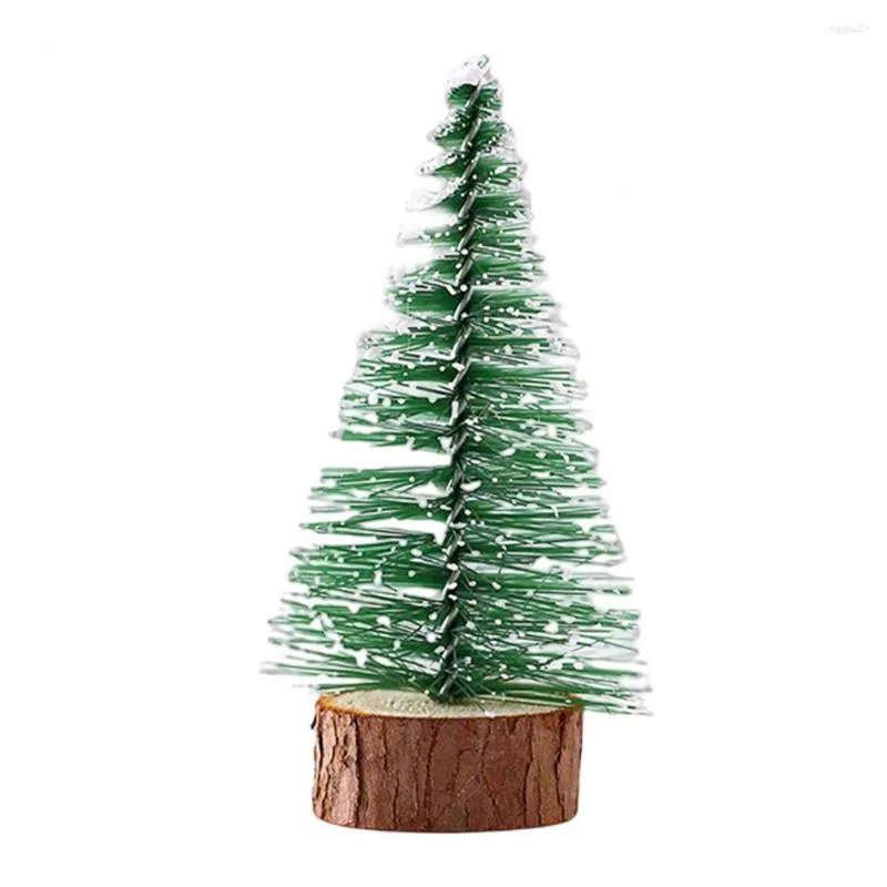 Decorazioni natalizie PET Squisito albero luminoso Accessori per la decorazione della tavola di casa Base in legno Regalo dell'anno