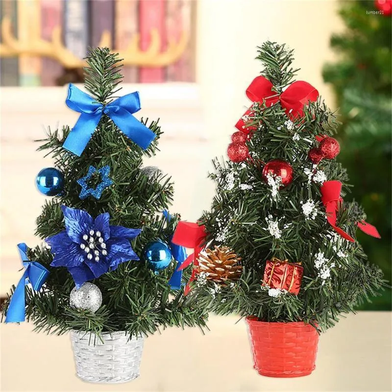 Christmas Decorations Tree Artificial 3D Colorful DIY Shiny Small Xmas Holiday Supplies