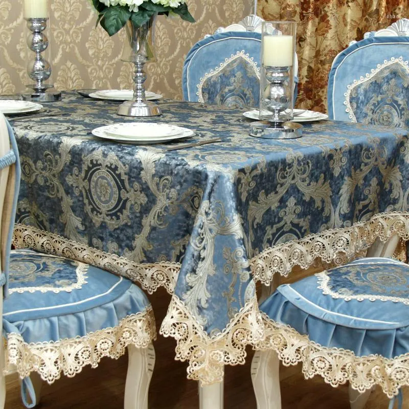 Tkanina stołowa bei europejski luksus żakardowy krzesło obrusowe koronkowe aksamitne osłona poduszka z tyłu bez poślizgu PODUBIONE PODATKA