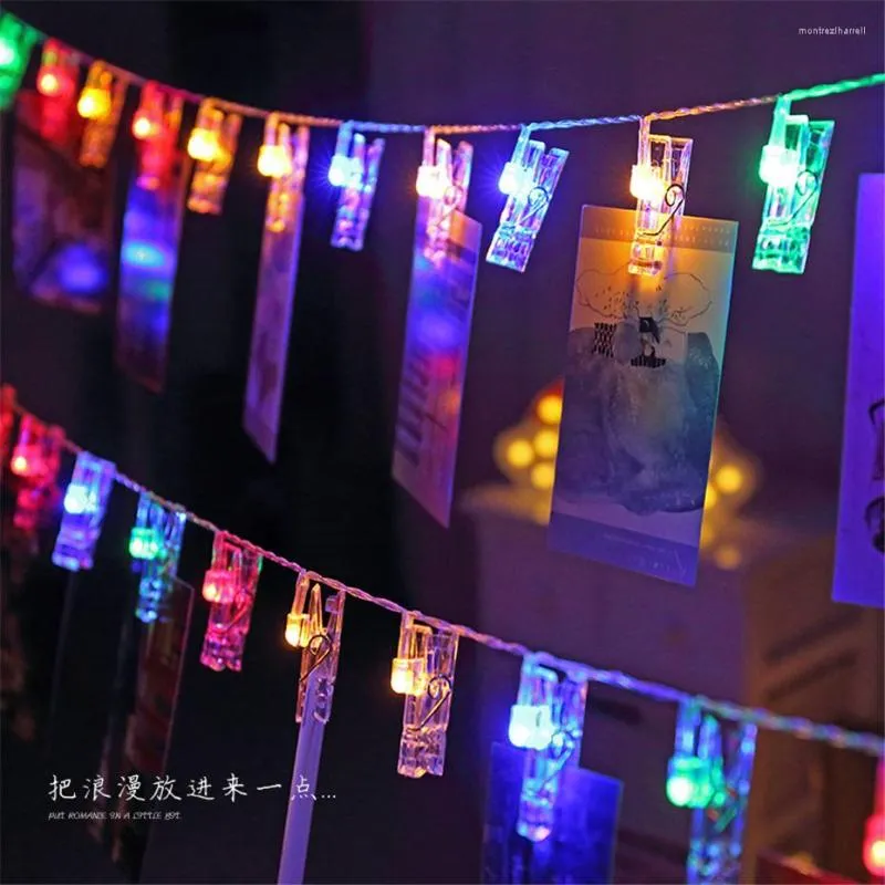 Strings Po Hanging Clips String Light Clothespins For Led Fairy Decoration Garland 3/6/10M Battery Operated Bedroom Decor